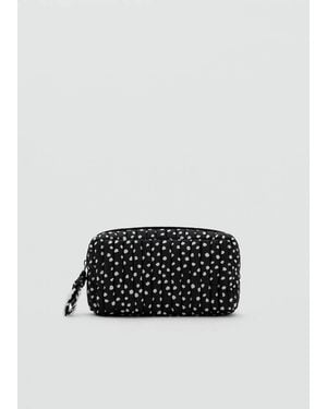 MANGO TEEN Padded Wash Bag With Spots - Black