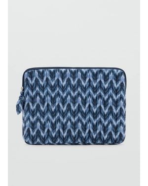 MANGO TEEN Tie-Dye Print Laptop Sleeve - Blue