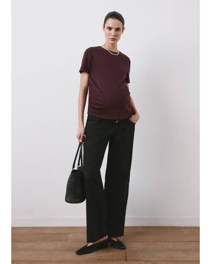Mango Wide Leg Maternity Jeans - Blue
