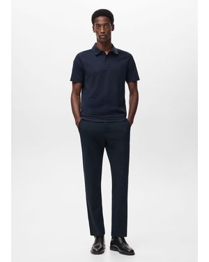 Mango Slim-Fit-Polo Thermolite - Blau