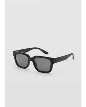 Mango Squared Frame Sunglasses - Black