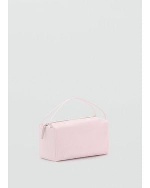 Mango Small Nylon Shoulder Handbag - Pink