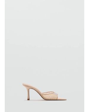 Mango Stiletto-Heel Shoe With Crystals - White