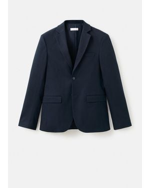 Mango Milan Slim-Fit Suit Jacket - Blue
