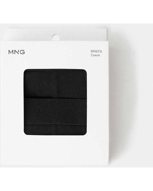 Mango 2 Pack Basic Briefs - Black