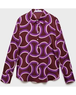 Mango Shirt With Abstract Print - Red