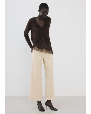 Mango Catherin Culotte High-Rise Jeans - Multicolour