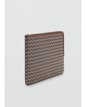 Mango Laptop Case With Printed Logo - White