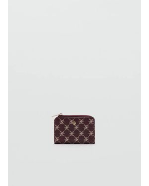 Mango Medium Wallet With Logo Print - Red