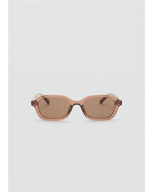 Mango Semi-Transparent Frame Sunglasses - Pink