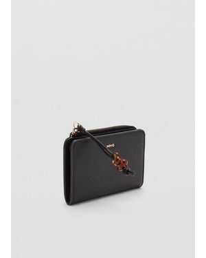 Mango Small Beaded Purse - Black