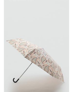 Mango Regenschirm Mit Paisley-Muster - Natur