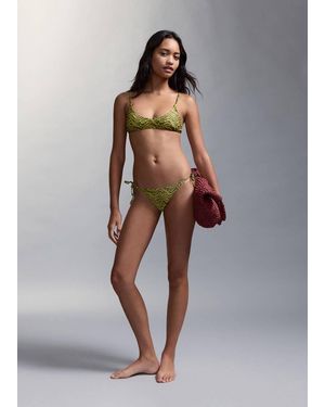 MANGO TEEN Zebra Bikini With Medium Coverage Bottoms - Grey
