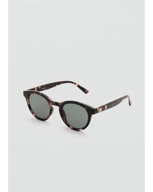 Mango Round-Framed Sunglasses - Brown