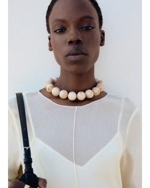 Mango Maxi Ball Necklace - Natural
