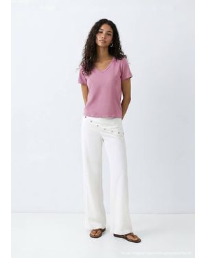 MANGO TEEN 100% Cotton T-Shirt - Pink