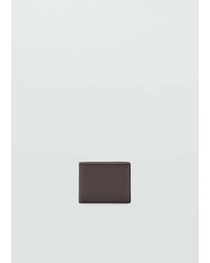 Mango Wallet With Embossed Effect - Grey