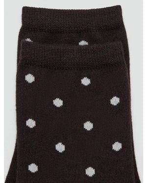 Mango Polka Dot Socks - Black