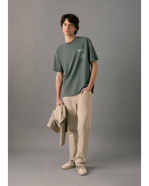 MANGO TEEN Printed Cotton-Blend T-Shirt - Grey