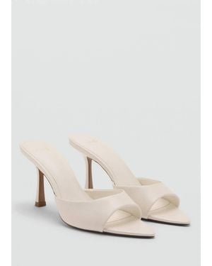 Mango Pointed Heel Sandals - White