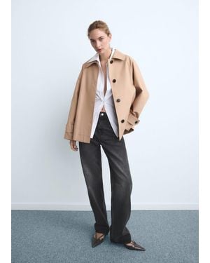 Mango Miami Medium-Rise Straight-Fit Jeans - White