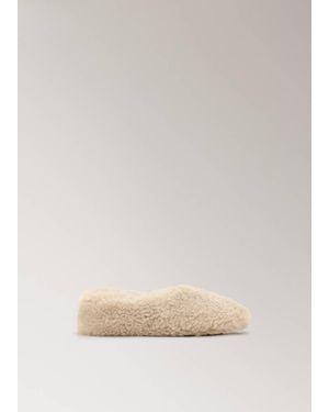 Mango Wool Fleece Slipper - Natural