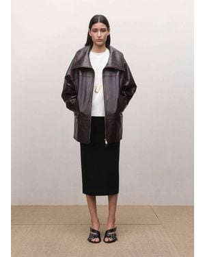 Mango Wool-Blend Midi-Skirt - Black