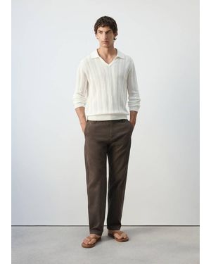 Mango Relaxed Fit Jeans - White
