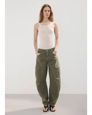 Mango Pocket Cargo Jeans - Green
