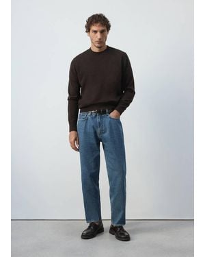 Mango Sammy Cropped Carrot Fit Jeans - Blue