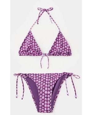 MANGO TEEN Floral Bikini With Medium Coverage Bottoms - Red