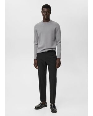 Mango Regular Fit-Pullover Aus Mittelfeinem Strick - Grau