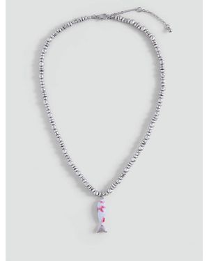 MANGO TEEN Metallic Collar With Charm Detail - White