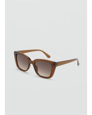Mango Squared Frame Sunglasses - Brown