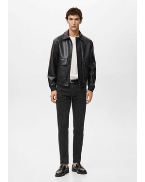 Mango Jean Jan Slim Fit Noir Denim