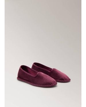 Mango Velour Shoes - Purple