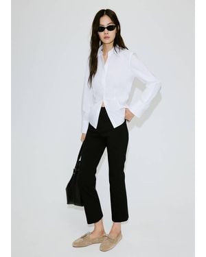 Mango Slim-Fit Poplin Shirt - White