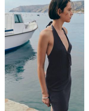 MANGO TEEN Bow Knitted Dress - Blue