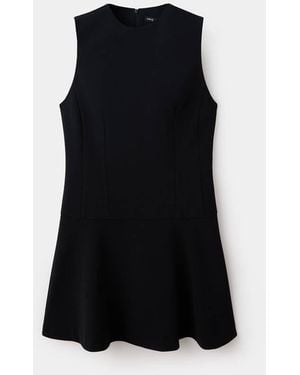 Mango Short Dress With Seam Detailing - Black