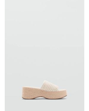MANGO TEEN Platform Sandals - Natural