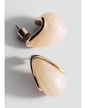 Mango Resin Drop Earrings - Gray
