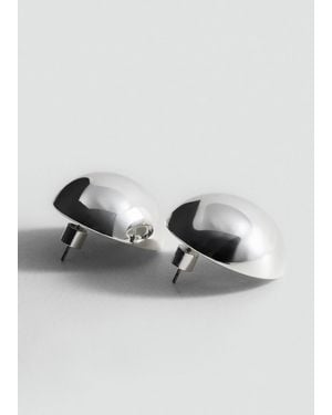 Mango Round Volume Earrings - Metallic
