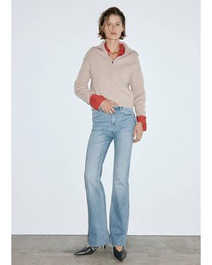 Mango Flared Jeans Fiona Mit Mittlerer Bundhöhe - Blau