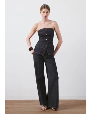 Mango Mid-Rise Balloon Jeans - Gray