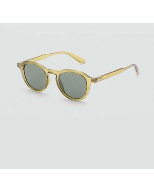 Mango Semi-Transparent Frame Sunglasses - Green