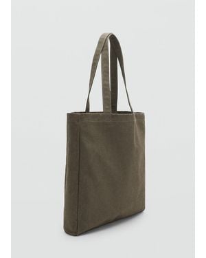 Mango Baumwoll-Tote-Bag - Grün