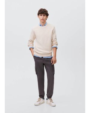 MANGO TEEN Essential Cotton-Blend Jumper - White