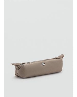 Mango Nylon Case With Zip - White
