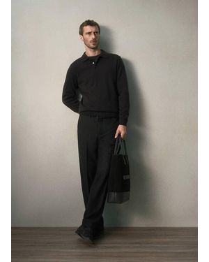 Mango Polo Aus 100 Kaschmir Mit Knöpfen - Schwarz