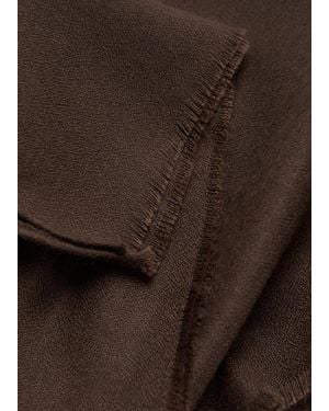 Mango Frayed Edge Scarf - Brown